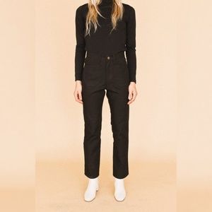 Lykke Wullf Black Canvas Ranch Pant SMALL